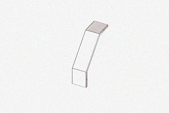 Крышка лотка КЛС 150х65-90 УХЛ1 для поворота трассы вниз на 90, оцинкованный лист S1,0