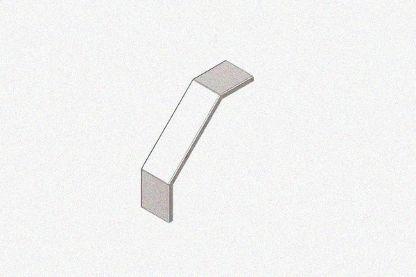 Крышка лотка замкового КЛСЗ 200х60-90 УХЛ1 для поворота трассы вниз на 90, горячее цинкование, S1,5