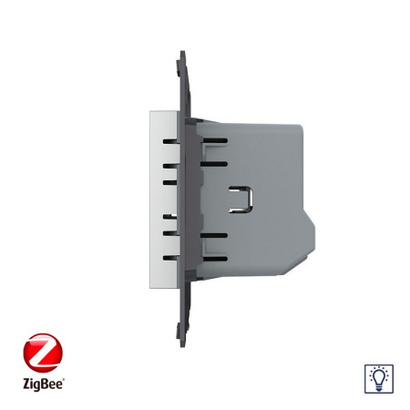 Одноклавишный проходной сенсорный диммер ZigBee, цвет серый (механизм) Livolo