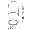 Бра 1*GU10 50Вт Черный IP20 Sonas C033WL-01B Technical