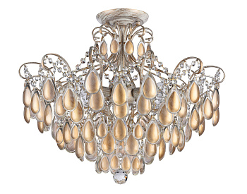 Люстра 6*E14 40Вт Белый с Золотом IP20 Chabrol FR2302-CL-06-WG Freya