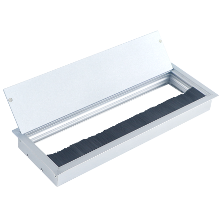 Donel Кабельный громмет (лючок) в стол, 286*101мм, цвет: серебро