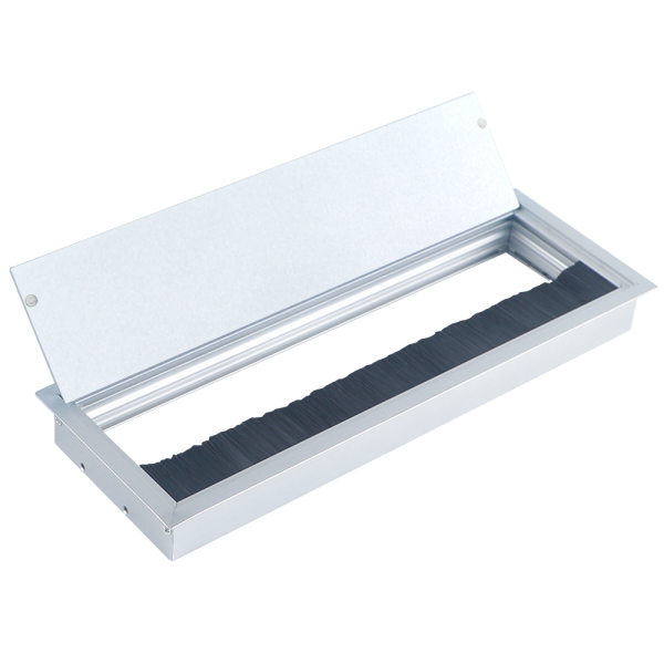 Donel Кабельный громмет (лючок) в стол, 286*101мм, цвет: серебро