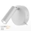 Бра с выкл.LED 3W 3000K 330Лм 220V CHASE белый LUMION
