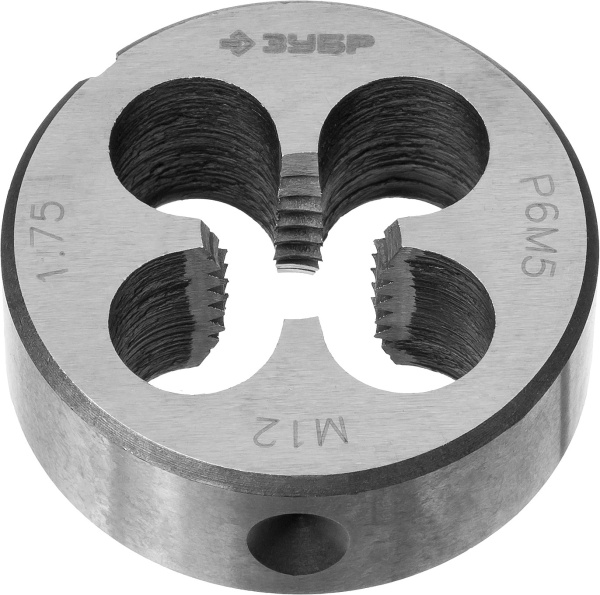 М12x1.75мм, плашка, сталь Р6М5, круглая машинно-ручная 4-28023-12-1.75 (B) ЗУБР