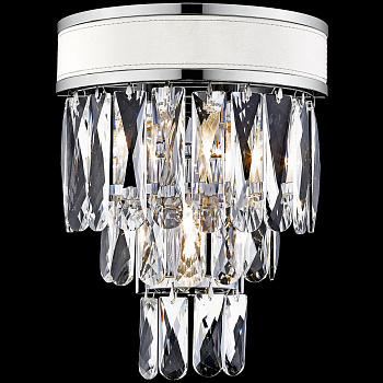 Бра Белый, Хром/Прозрачный E14 3*40Вт WE136.03.101 WERTMARK