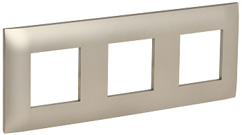 SKANDY Рамка 3-местная SK-F03Sh шампань IEK