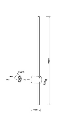 Настенный светильник (бра) LED 10Вт Латунь IP20 Light stick MOD237WL-L11BS3K Maytoni