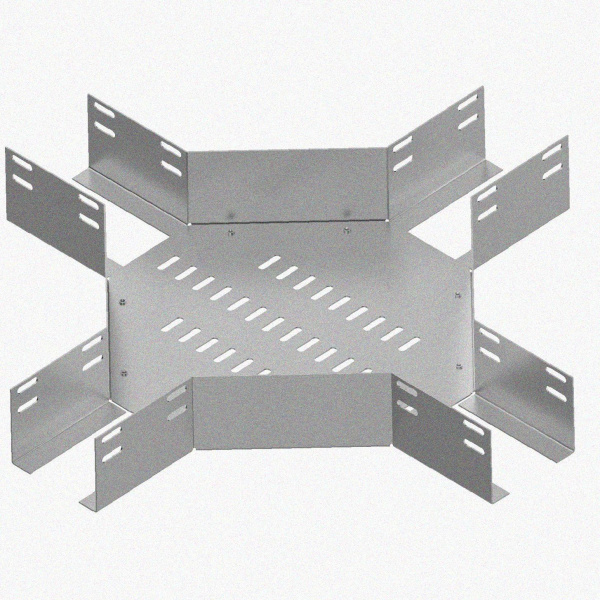Лоток крестообразный глухой КМГ 100х100 УТ1,5, горячее цинкование S1,5