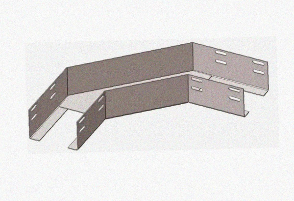 Лоток угловой замковый перфорированный КГЗ 50х50-90 УХЛ1 поворот на 90, горячее цинкование S1,2