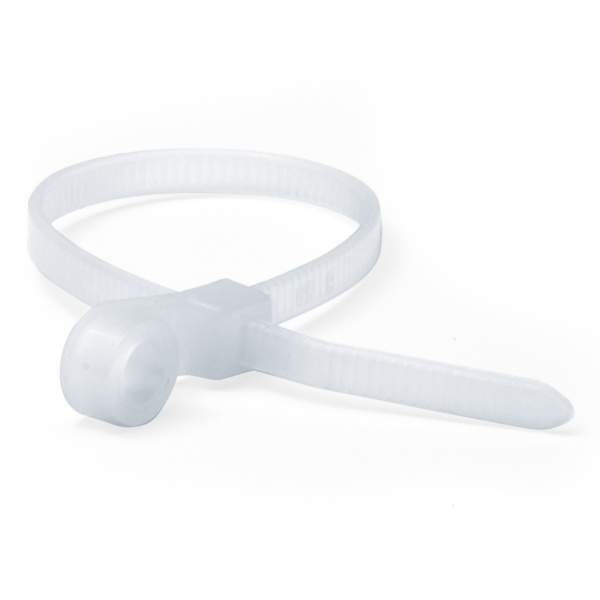 Хомут P6.6 с монтажным отверстием M6, белый 7,6x300 DKC