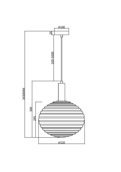 Подвесной светильник 1*E27 60Вт Черный IP20 Reels MOD268PL-01B Maytoni
