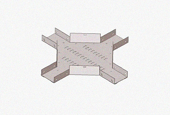Лоток крестообразный замковый глухой КМЗГ 500х110 УХЛ1, горячее цинкование, S1,5
