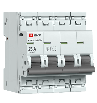 Выключатель нагрузки 4П 25А ВН-63N PROxima EKF