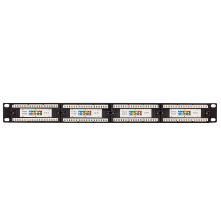Патч-панель TERACOM 19'' Cat,5E 1U неэкранированная UTP 24 порта RJ-45 110 IDC EKF