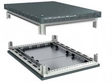 Крыша перфорированная и основание для напольных 19" IT-корпусов ДКС серии CQE 600 x 1000, RAL7011 DKC