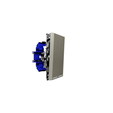 Выключатель встраиваемый Voltum S70 двухклавишный с подсветкой 10А, (шелк)