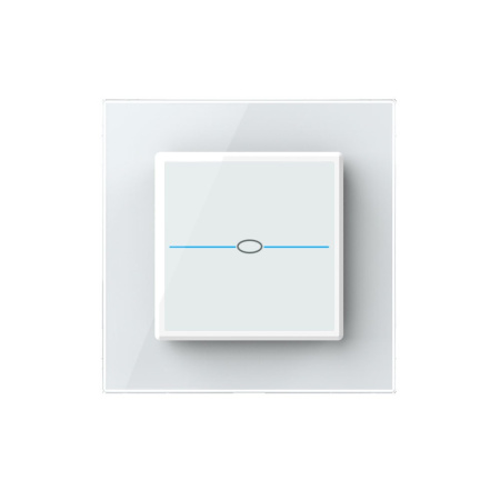 Сенсорный выключатель Quadro 1 клавиша 1 пост Белый Livolo
