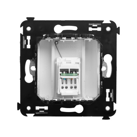 Компьютерная розетка RJ-45 в стену, кат.5e одинарная, "Avanti", "Белое облако" DKC