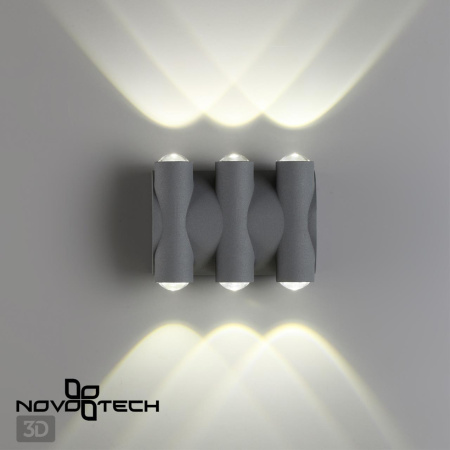 Ландшафтный настенный св-к IP54 LED 4000K 6W 85-265V CALLE темно-серый E NOVOTECH