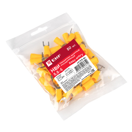 Наконечник вилочный изолированный НВИ 6,0-5 (50шт) PROxima EKF