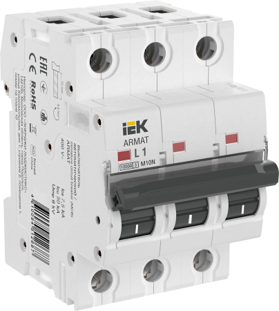 Выключатель автоматический ВА МОД M10N 3П L 1А ARMAT IEK