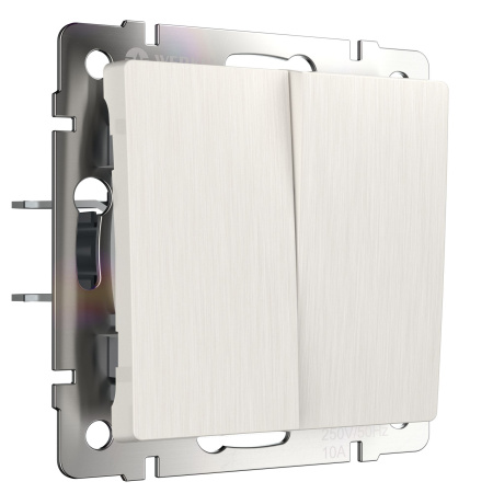 Встраиваемые механизмы Выключатель СУ 2 кл. проходной 10А перламутр рифленый IP20 Werkel