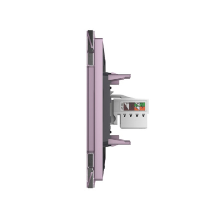 Розетка КОМП RJ-45 двойная Розовая Livolo