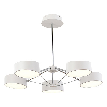 Светильник потолочный Белый, Хром/Белый LED 5*10Вт SLE6005-502-05 EVOLUCE