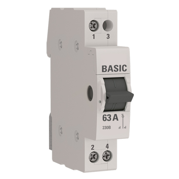 Трехпозиционный переключатель 1П 63А Basic EKF