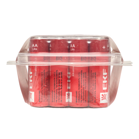 Алкалиновая батарейка типа АА(LR6) пластиковый бокс 24шт, EKF