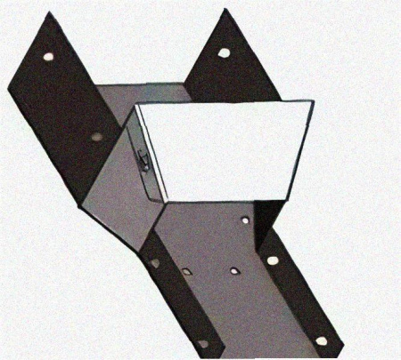 Лоток переходной замковый ЛПЗ 300х100-200х100 УТ1,5, горячее цинкование, S1,0