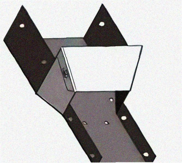 Лоток переходной замковый ЛПЗ 300х100-200х100 УТ1,5, горячее цинкование, S1,0