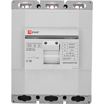 Выключатель автоматический ВА-99 800/ 400А 3П 35кА EKF PROxima