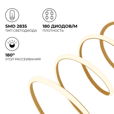 LSE-297 Светодиодная лента для бани и сауны ЭКО 5м, 24В, 14.4Вт/м, smd2835, IP68, 1200лм/м, 3000К. OGM