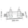 Встраиваемый светильник 2*GU10 35Вт Белый IP20 Gyps Modern DL002-1-02-W Technical