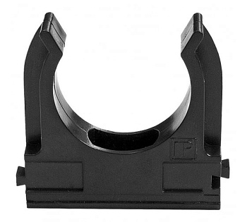 Крепёж-клипса для труб Полистирол черная d16 мм (100шт/2000шт уп/кор) Промрукав