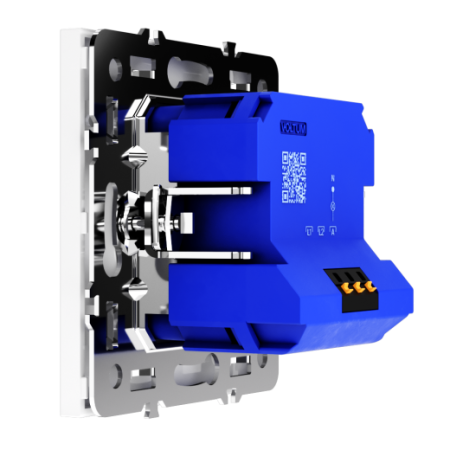 Светорегулятор встраиваемый Voltum S70 поворотно-нажимной 600 Вт, (белый глянцевый)