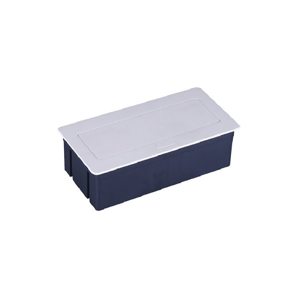 Donel Настольный встраиваемый выдвижной розеточный блок 6 мод. (3 мод. 45х45), с разделителем, белый