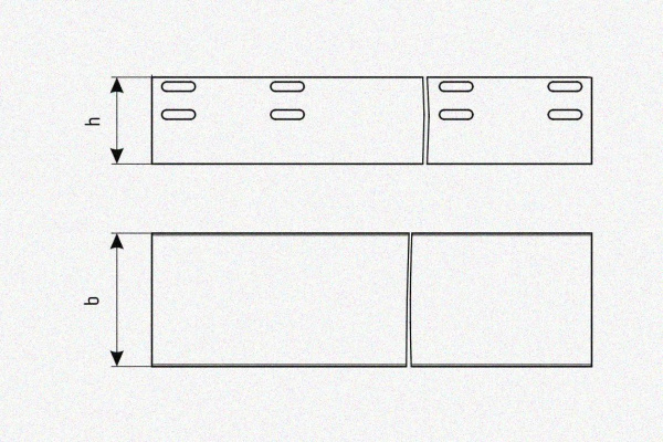 Лоток глухой ЛМГ 400х80х2000 УТ1,5, горячее цинкование S1,5