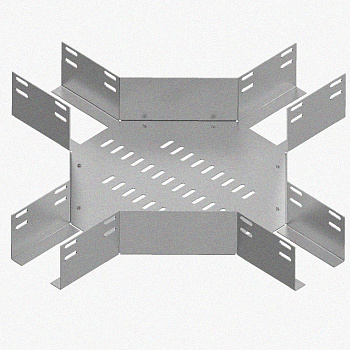 Лоток крестообразный перфорированный КМ 400х65 УТ1,5, горячее цинкование S1,5