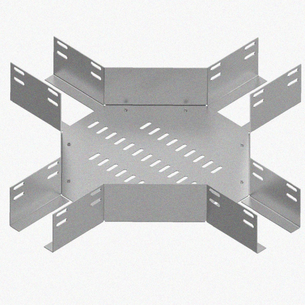Лоток крестообразный перфорированный КМ 400х65 УТ1,5, горячее цинкование S1,5
