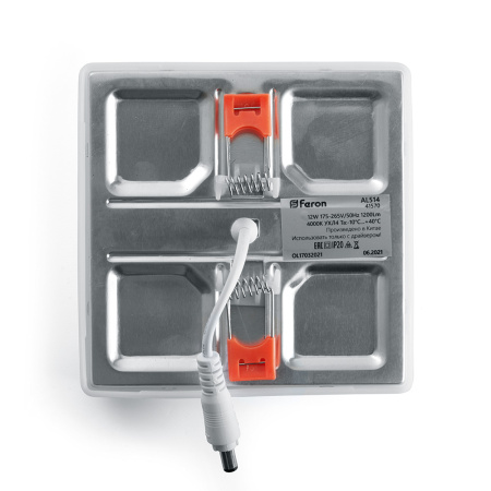 Св/д св-к Feron AL514 встр.с регулир.монтажным диаметром (до 155мм) 18W 4000K белый