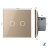 Сенсорный выключатель для жалюзи 2 клавиши 1 модуль Золотой Livolo