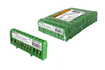 Шина "N" нулевая в изоляторе на DIN-рейку 6x9мм 12 групп инд. стикер TDM