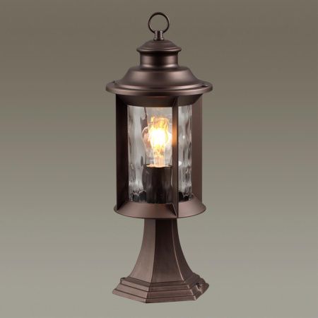 Ландшафтный св-к на столб E27 1*60W IP44 MAVRET темно-коричневый/стекло ODEON LIGHT