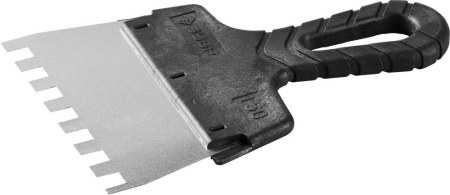 Шпатель "Мастер" ФАСАДНЫЙ, нержавеющее полотно, 150мм, зуб 10х10мм ЗУБР