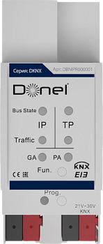 Donel KNX IP-роутер. Монтаж на DIN-рейку, туннелирование и маршрутизация, может использоваться в качестве линейного соединителя, Cерия DKNX