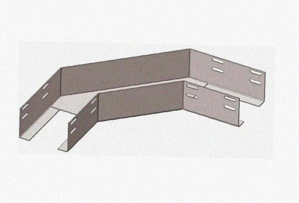 Лоток угловой глухой КГГ 300х60-90 УХЛ1 поворот на 90, горячее цинкование, S1,5