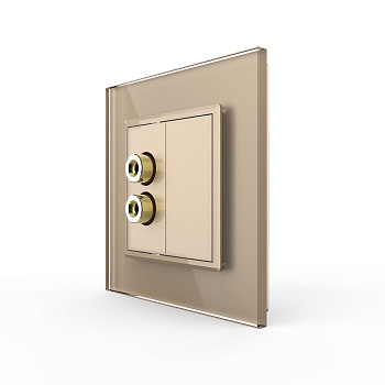 Розетка акустическая SOUND Золотая Livolo